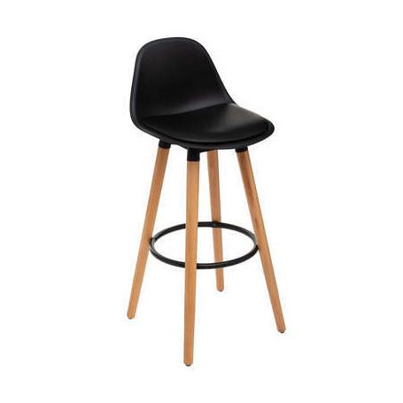 Chaise de bar noire Maxon