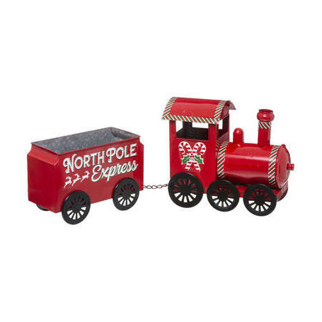 Train de Noël rouge