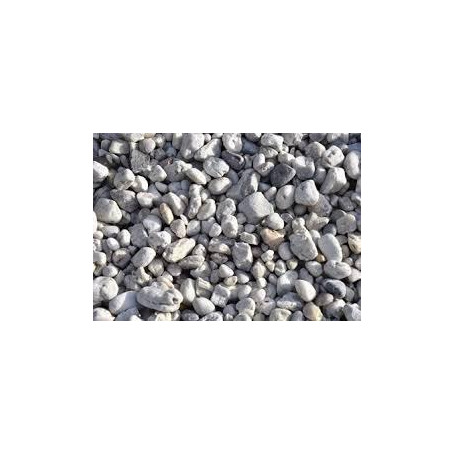 Galet de décoration blanc gris