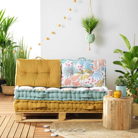 Coussin palette 60x120x15 cm dessins assortis