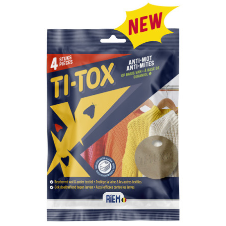 Ti-Tox anti-mites 4 pièces Riem