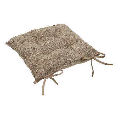 Galette de chaise bouclette soana taupe 38x38 cm