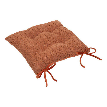Galette de chaise bouclette soana terracotta 38x38 cm