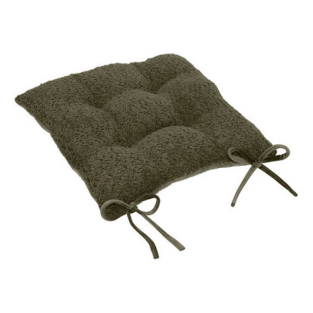 Galette de chaise bouclette soana kaki 38x38 cm