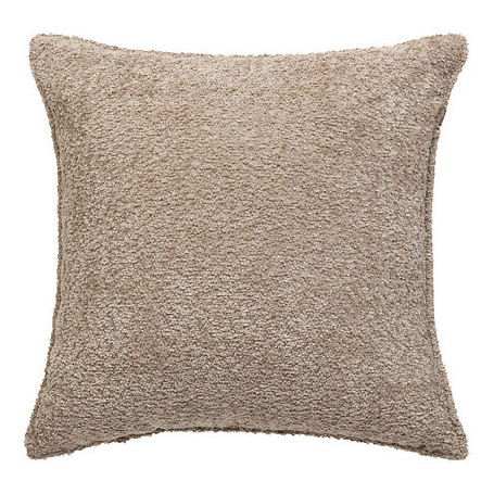 Coussin bouclette soana taupe 45x45 cm