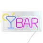 Tube néon mural LED "Bar" l42 cm