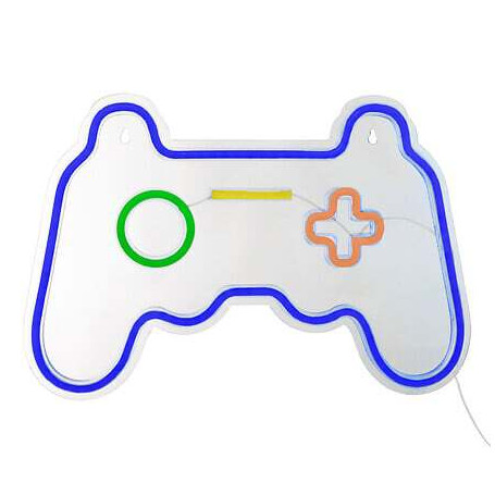Néon LED mural manette de jeu 41 x 1,6 x 27,5 cm