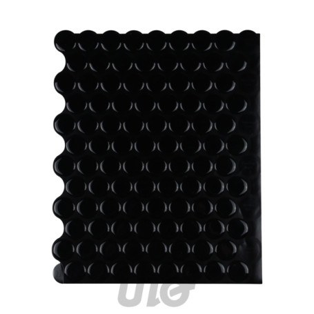 Sticker adhésif 30.5x25 cm pointillé noir