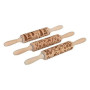 Rouleau à pâtisserie L. 35,5 x D. 4,5 cm bois décor Noël