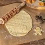 Rouleau à pâtisserie L. 35,5 x D. 4,5 cm bois décor Noël