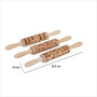 Rouleau à pâtisserie L. 35,5 x D. 4,5 cm bois décor Noël