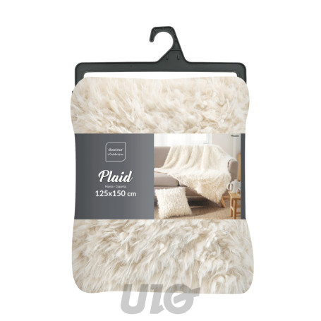 PLAID 125 x 150 CM IMITATION FOURRURE-POLAIRE MOUTON