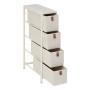 Rangement 4 tiroirs Tissa beige
