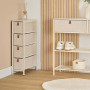 Rangement 4 tiroirs Tissa beige