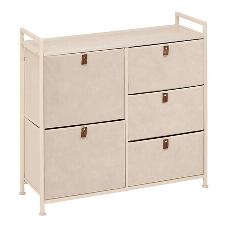 Rangement 5 tiroirs Tissa beige