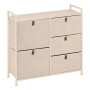 Rangement 5 tiroirs Tissa beige