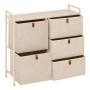 Rangement 5 tiroirs Tissa beige