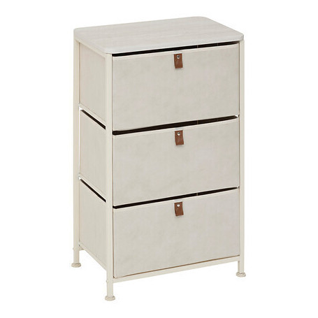 Rangement 3 tiroirs Tissa beige