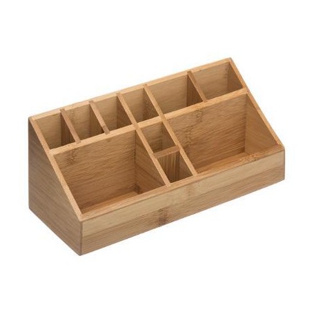 Organisateur à accessoires maquillage bambou
