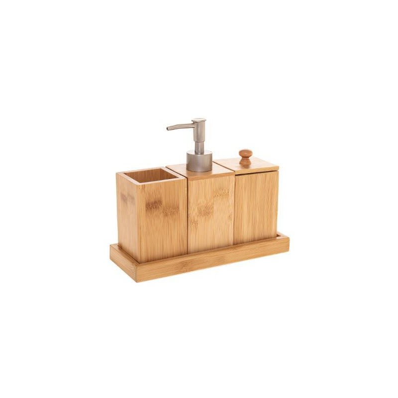 Plateau Décoratif En Bambou 20x13x2 Cm - Pour Salle De Bain, Toilettes, Table Basse - Décoration Et Rangement