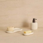 Porte savon Olea long 13,1 cm résine beige