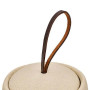 Pot à cotons Olea diam 10 cm résine beige