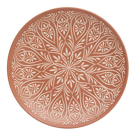 Assiette plate Inès terracotta