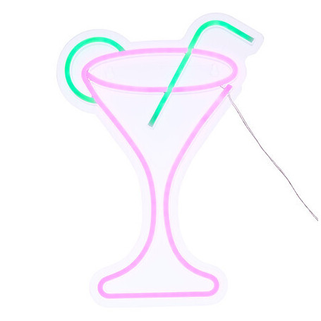 Néon LED mural cocktail