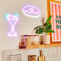 Néon LED mural cocktail