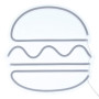 Néon LED mural Burger