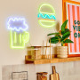 Néon LED mural Burger