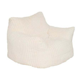 Fauteuil XL velours cotelé Muzi blanc