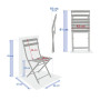 Table ronde pliante Greensboro + 2 chaises laurier