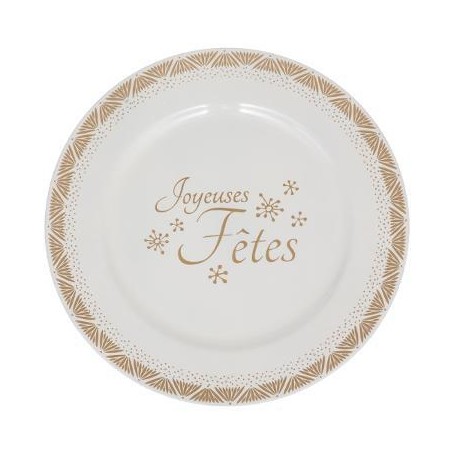 Assiette de présentation imprimée or