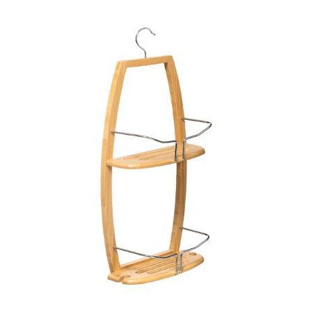 serviteur de douche 2 niveaux bambou