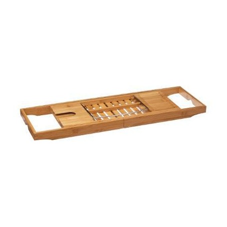 Plateau extensible pour baignoire bambou