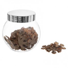 Personnage en écorce en bocal