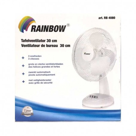 Ventilateur de bureau 3 vitesses 30 cm.