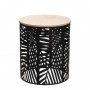 Table d'appoint feuille noir