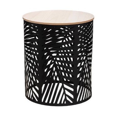Table d'appoint feuille noir