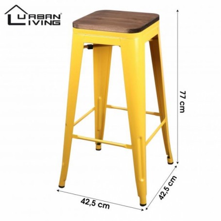 Tabouret de bar jaune
