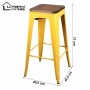 Tabouret de bar jaune